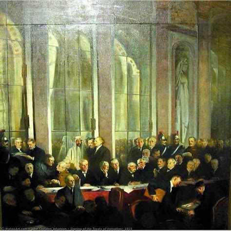 Signing Of The Treaty Of Versailles 1919 1919 By John Christen