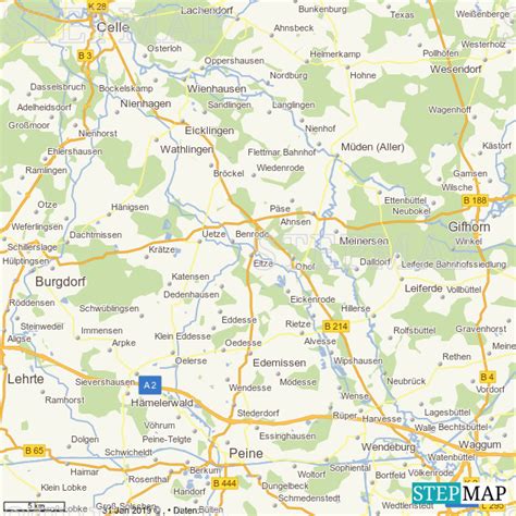 StepMap - Umgebung - Landkarte für Deutschland