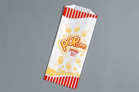 White Printed Popcorn Bags 1 Size 3 12 X 2 X 8 1 Packs Of 2000
