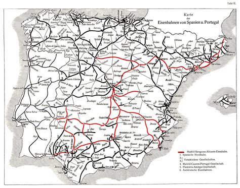 Train Map For Spain Train Maps