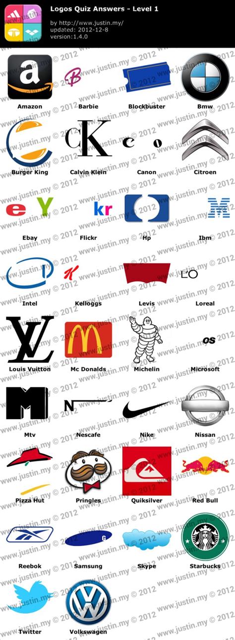 Logos Quiz Answers For Addictive Mind Puzzlers Page 2 Justinmy Be2