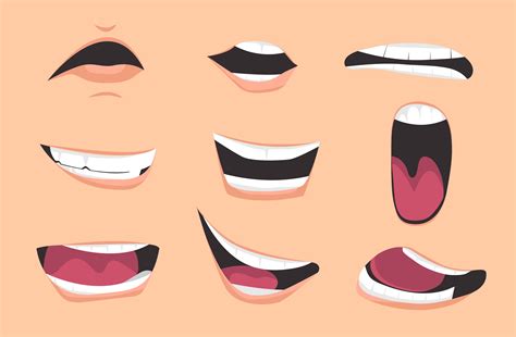 Cartoon Mouth Expressions Set Vector Illustration 342315 Vector Art