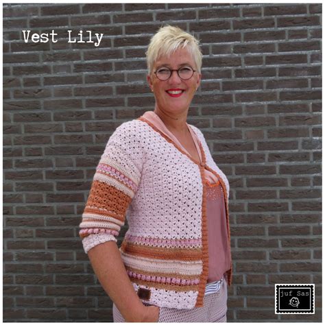 Haakpatroon Vest Lily Handmade By Juf Sas Vest Haakpatroon Breien My