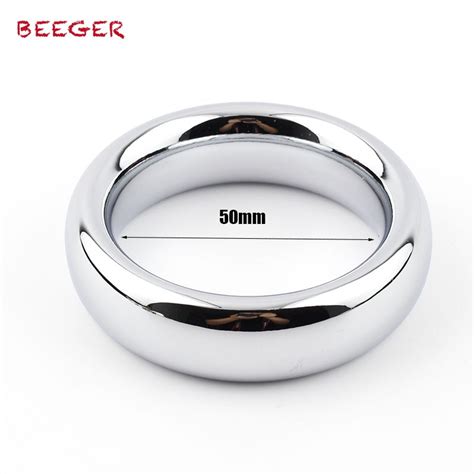 Beeger Dia 50mm Stainless Steel Penis Ring Cock Rings Chrome Stainless