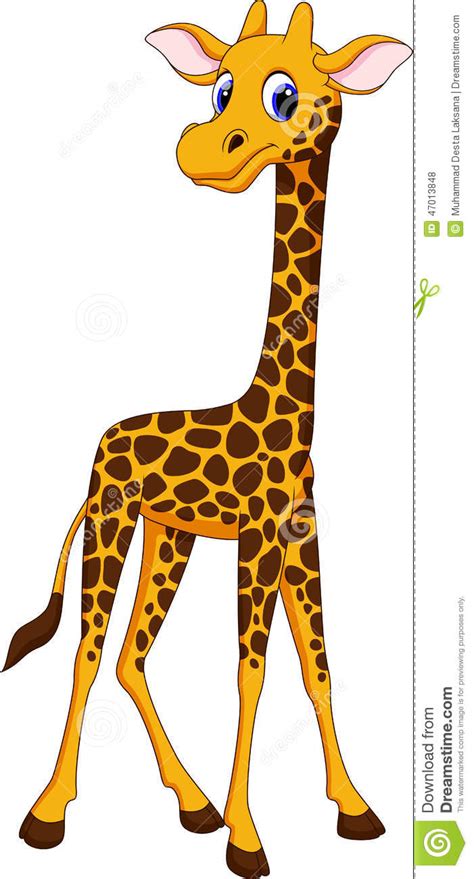 Cute Giraffe Cartoon Stock Illustration Image 47013848