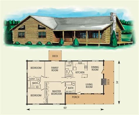 Hampshire Log Home And Log Cabin Floor Plan Courtyard House Plans