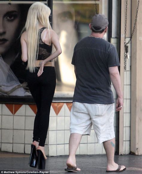 courtney stodden is back in crop tops and stripper heels after outfits get her booted off