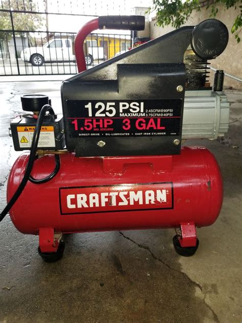 Craftsman Air Compressor Oil Lubricated 125 Psi 15 Hp 3 Gal For Sale