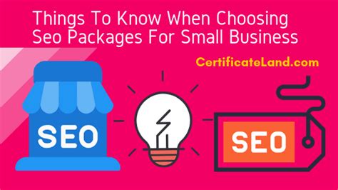 Things To Know When Choosing Seo Packages For Small Business
