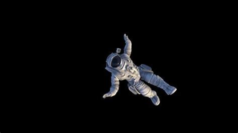 Female Astronaut Falling Motion Graphics Videohive