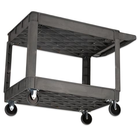 Uc452523 Bin Top 2 Shelf Utility Cart 45 X 25 Gray Carlisle