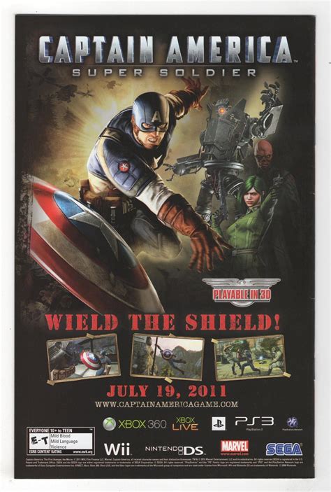 Captain America Super Soldier Video Game Comic Book Ad Captain America
