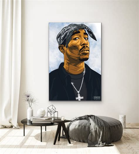 2pac American Rapper Hip Hop Canvas Art Painting 2pac Wall Art Pop Art