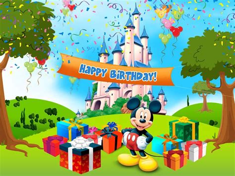 Mickey And Minnie Mouse Birthday Wallpaper
