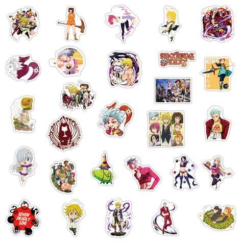 100pcs Anime The Seven Deadly Sins Stickers Diy Decals Luggage Laptop