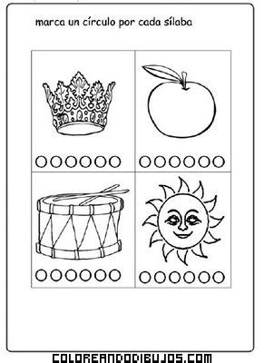 colorear+silabas Colouring Pages