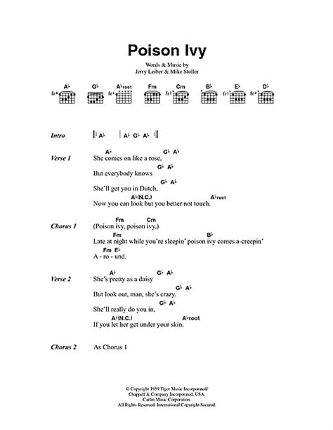 The Hollies Poison Ivy Sheet Music Download Pdf Score 43423