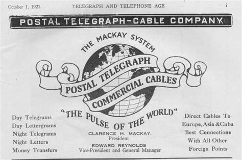 In 1881 The Postal Telegraph System Was Created Which Incorporated The