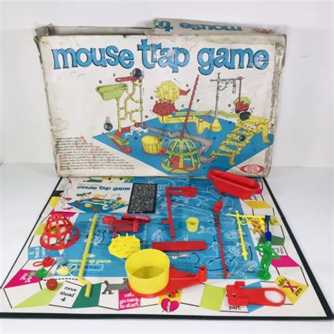 Vintage Mouse Trap Board Game Ideal 1963 Original Box Spares