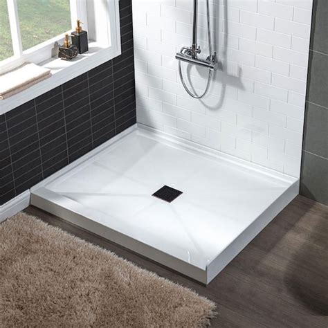 Woodbridge 36 In L X 36 In W Alcove Solid Surface Shower Pan Base