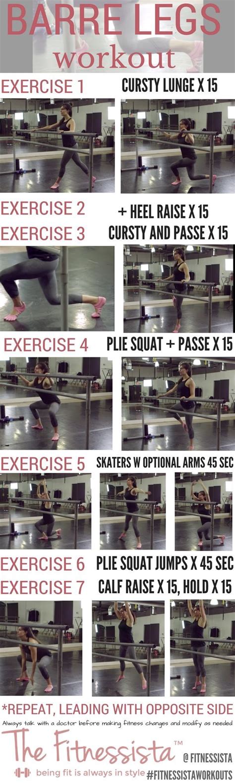 Barre Legs Workout The Fitnessista Barre Workout Barre Legs Workout