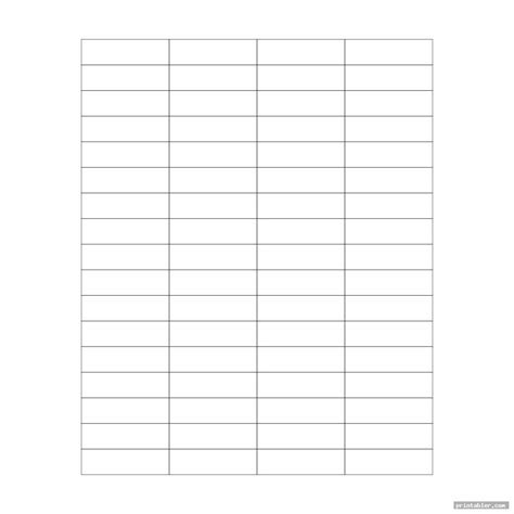 10 Best Free Printable 4 Column Sheet Templates Printable Free Paper Images