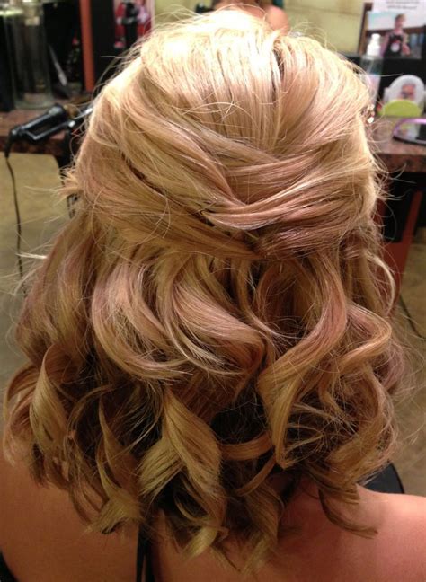 For the creators of curly hairstyles 2020 it is a great news. Medium Length Half Up Wedding Hairstyles Pin By Laura ...