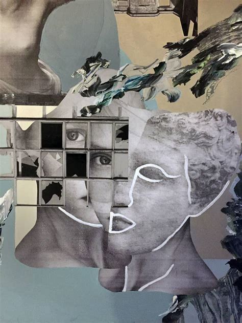 Distorting Mirror Between Reality And Fiction Collage By Aneta