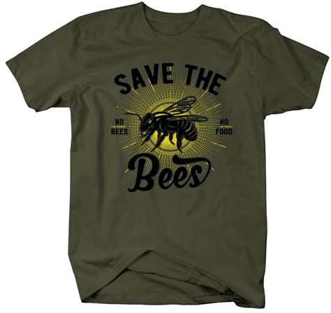 Mens Beekeeper T Shirt Save The Bees Shirt No Food Bee Etsy