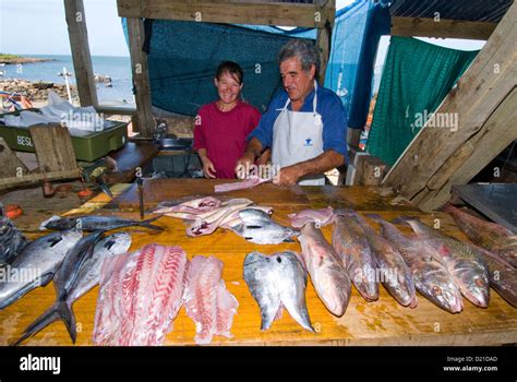 Outdoor Fish Market In Piriapolis Uruguay Stock Photo Alamy