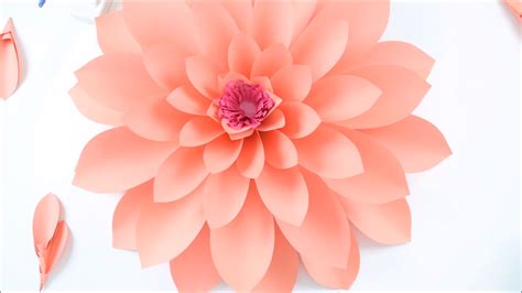 Giant Paper Dahlia Wall Flowers Tutorial And Templates
