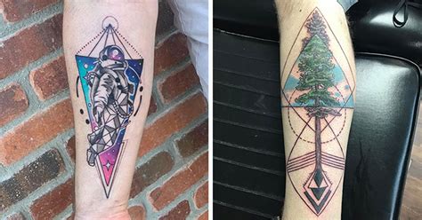 96 Exquisite Geometric Tattoos To Outline Your Creativity Bored Panda