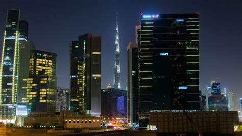 Skyscraper Business Bay Downtown Dubai Night By Yanmednis On Envato