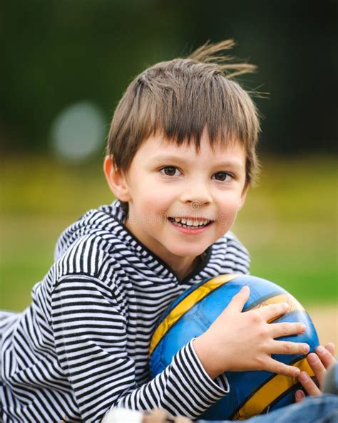 Boy With Soccer Ball Stock Photo Image Of Play Holding 2296614