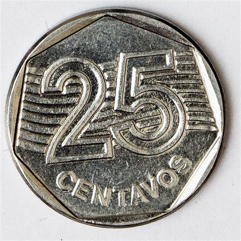 Numismática Brasil Moeda De 25 Centavos 1994 Reverso