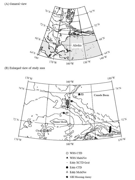 A Study Area In The Chukchi And Beaufort Seas B Enlarged View Of