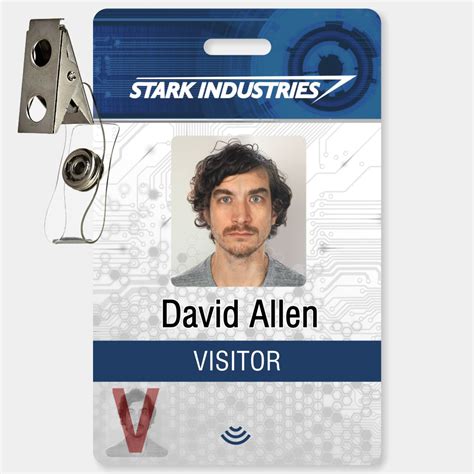 Stark Industries Security Id With Clip Doppelbadger