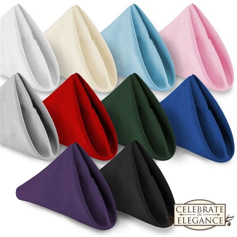 If your napkin stash needs to be sizable enough to cover every meal, storage can become an issue. 1 Dozen 17" Cloth Dinner Table Napkins for Weddings ...