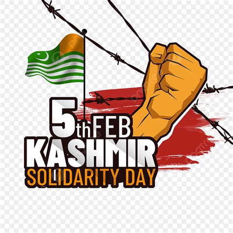 Solidarity Fist Clipart Vector Kashmir Solidarity Day Hand Drawn Retro