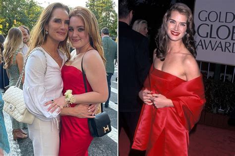 Brooke Shields Daughter Wears Golden Globes Gown To Prom