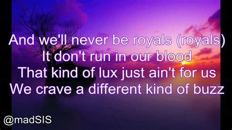 lorde royals offic lyrics video youtube