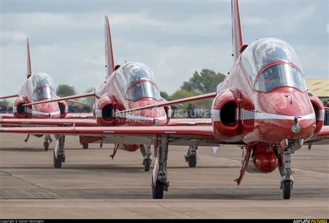 Royal Air Force Red Arrows British Aerospace Hawk T1 1a At Fairford