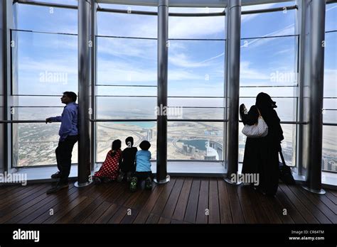 Observation Deck At The Top On The 124th Floor At 500m Burj Khalifa