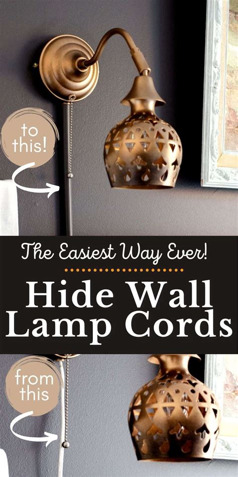 How To Hide A Wall Lamp Cord The Quick And Easy Way Harbour Breeze Home