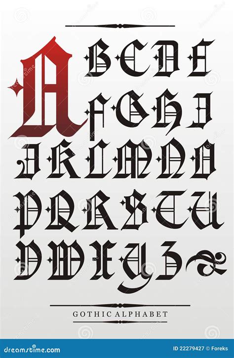 Gothic Font Alphabet Gothic Font Ancient Font Gothic Letters Vintage