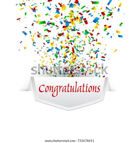 Congratulations Vector Template Greeting Card Paper Stock Vector