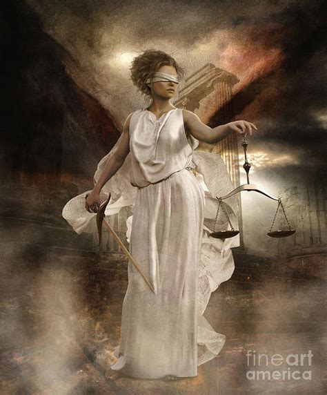 Blind Justice Digital Art By Shanina Conway Pixels