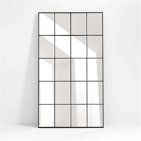 Bridget Classic Rectangular Floor Window Pane Mirror Reviews Crate