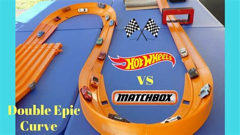 Hot Wheels Vs Matchbox Double Epic Curve Tournament Race YouTube