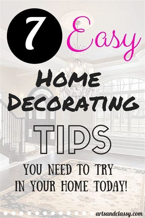 7 Easy Home Decorating Tips Arts And Classy